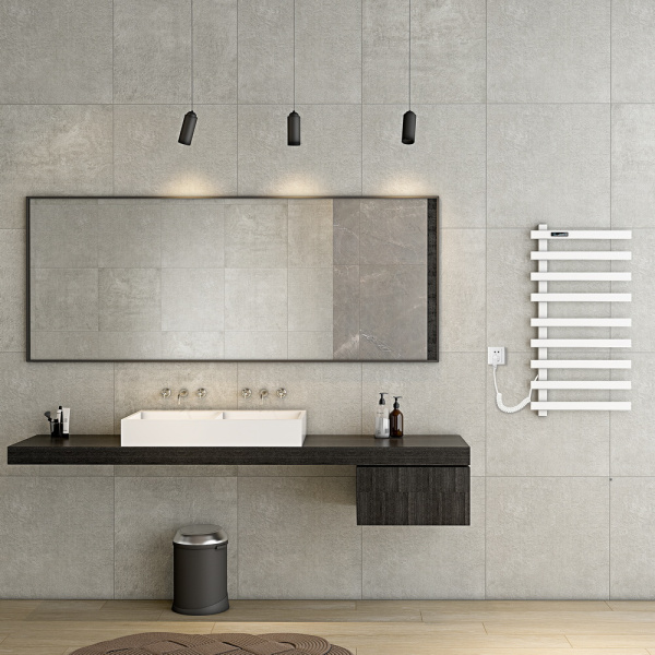 полотенцесушитель электрический black&white universe 480х920 мм n-355 w 355wi белый матовый