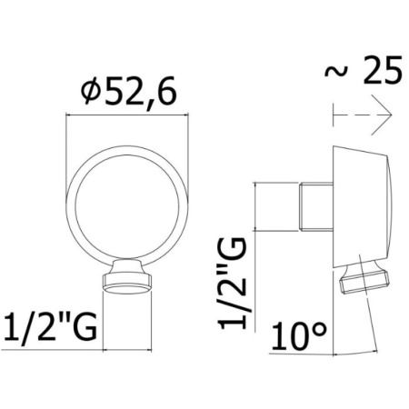 подключение paffoni lusso zacc130hgsp для душевого шланга, золотой матовый