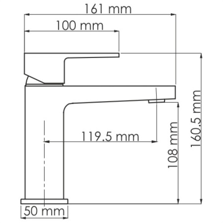 смеситель для раковины wasserkraft abens 2003 черный матовый