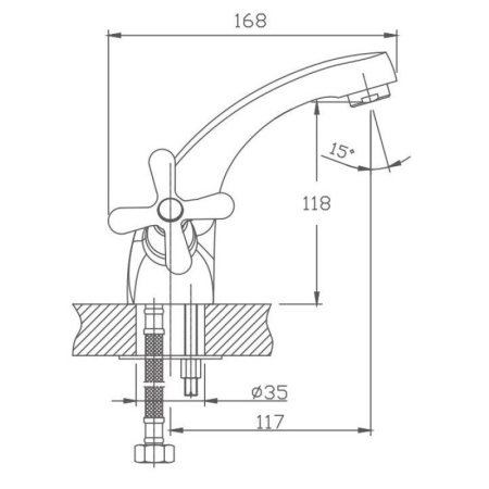 смеситель для раковины haiba hb1025 цвет хром