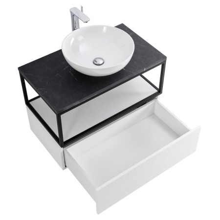 вставка на дно металлической консоли под раковину 80 cezares cadro-80-mens-nero