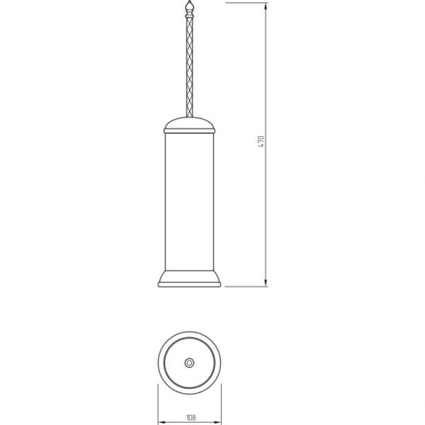 Ёршик для унитаза Migliore Cleopatra 16686 золото