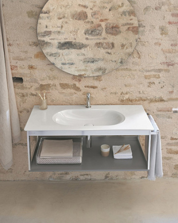 раковина подвесная/ накладная catalano horizon 1100hz00 100x50 см, белая