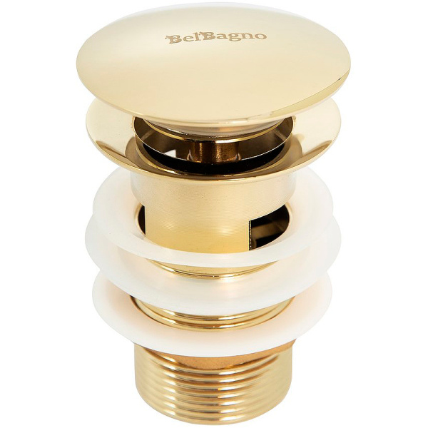 донный клапан для раковины belbagno bb-sat-oro click-clack золото