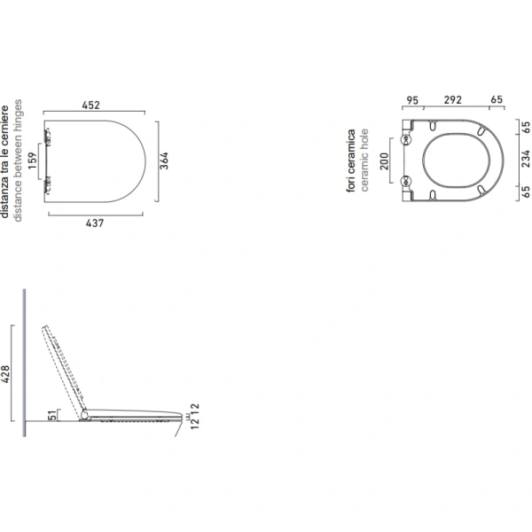 сиденье для унитаза catalano comfort 0951500001 с микролифтом, белое глянец