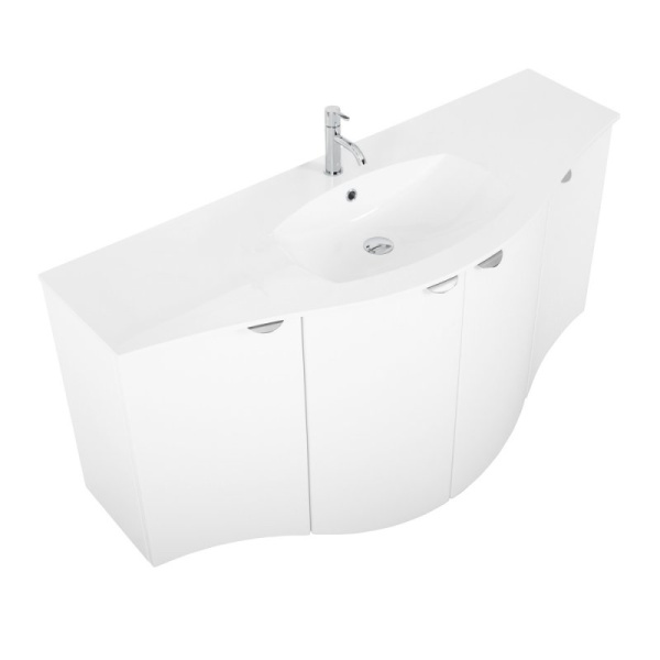 шкаф подвесной 34х70 cezares rialto 55176, левосторонний, цвет bianco opaco