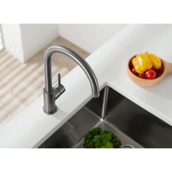 смеситель для кухни aquatek европа aq1382bgm цвет оружейная сталь