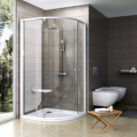 Душевой уголок Ravak Pivot PSKK3-80 37644100Z1 профиль белый, стекло прозрачное