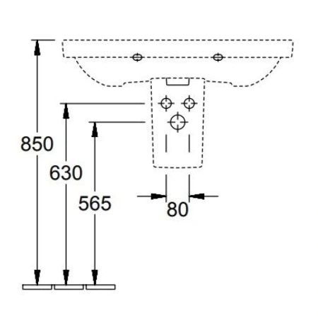 полупьедестал для раковины villeroy & boch subway 2.0 52440001