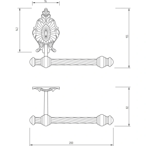Держатель туалетной бумаги Migliore Elisabetta 17059 цвет золото