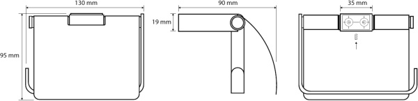 Держатель туалетной бумаги Bemeta Via 135012012 с крышкой Хром