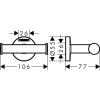 крючок hansgrohe logis universal 41725000 двойной, для ванны, хром