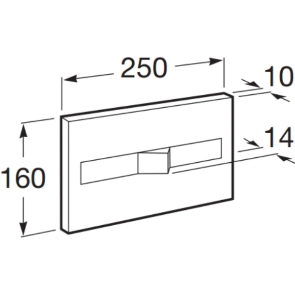кнопка смыва roca duplo 7.8900.9.600.1 для инсталляции, хром