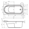 акриловая ванна riho columbia 150x75 b002001005 (ba0200500000000) без гидромассажа
