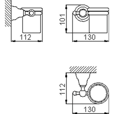 стакан для зубных щеток huber croisette 4020.01h.ac