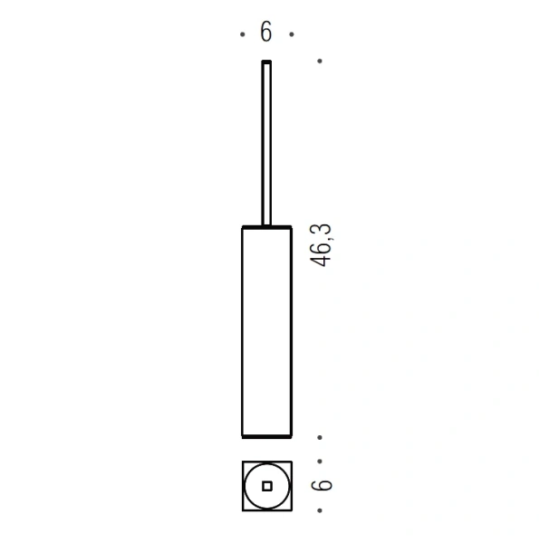 Ёршик для унитаза Colombo Design MiniQ B5006.CR хром