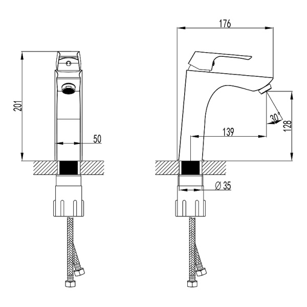 смеситель для раковины lemark unit lm4537c хром