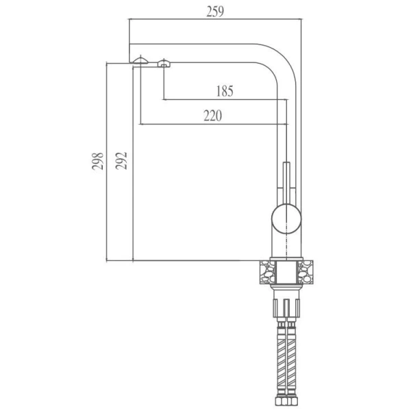 смеситель для кухни haiba hb70304-1 цвет нержавеющая сталь смеситель для кухни haiba hb70304-1 цвет нержавеющая сталь