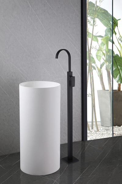смеситель для раковины напольный abber wasserfall af8640b