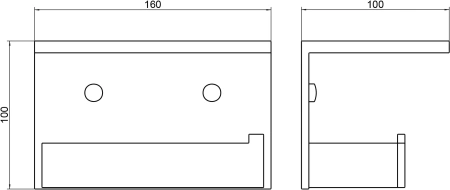 держатель туалетной бумаги timo petruma 15243/03 с полкой для телефона, черный