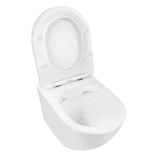 унитаз azario grado az-0046 sp подвесной, безободковый, с сиденьем микролифт, 49x37x37 см, белый