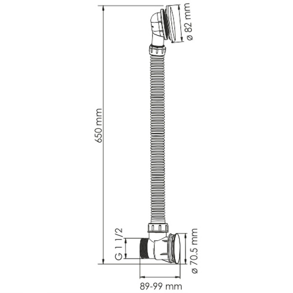 слив-перелив wasserkraft exter a054 click-clack, бронза светлая