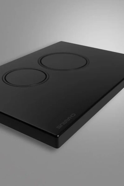 клавиша для инсталляции charus spazio fp.330.dw.02 для унитаза, пластик, черный матовый