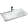 раковина ceramalux n nyj851-80 81x47 см, накладная / врезная, белая