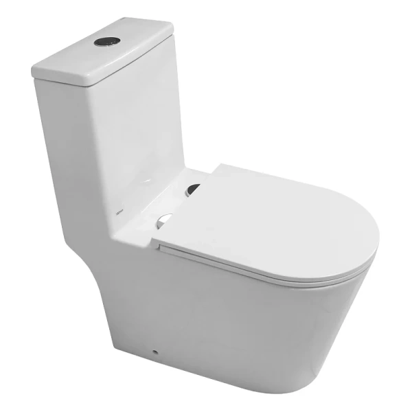 унитаз моноблок azario eagle az-80673 напольный, безободковый, горизонтальный слив, с сиденьем микролифт, 69x36x80 см, белый