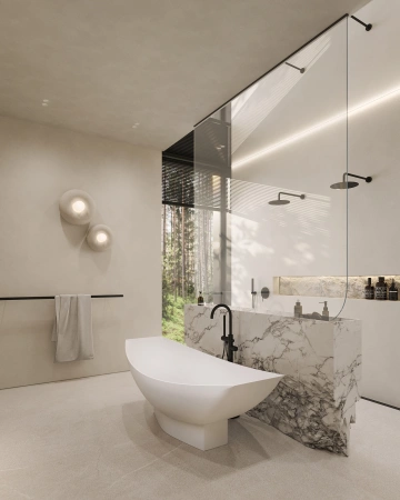 ванна из искусственного камня abber stein 180x80 as9610 без гидромассажа