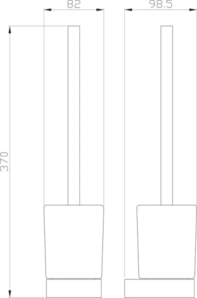 Ёршик для унитаза Wonzon & Woghand Lotte WW-8329 настенный, хром