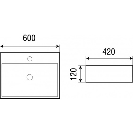 раковина в ванную накладная weltwasser elbach 2173 m845 60 см, 10000004543 мрамор