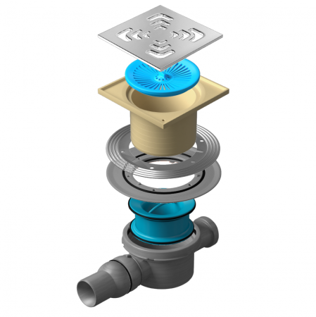 душевой трап 144x144/50 мм pestan confluo standard square 3 13000007, хром