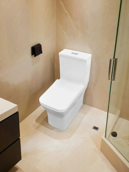 унитаз моноблок azario vero az-8608 напольный, безободковый, горизонтальный слив, с сиденьем микролифт, 68x37x78.5 см, белый