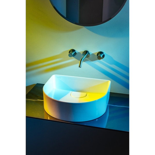 тумба под раковину laufen sonar 4.0542.7.034.142.1 117.5х45.5х34см., подвесная, цвет: титан/черный мрамор