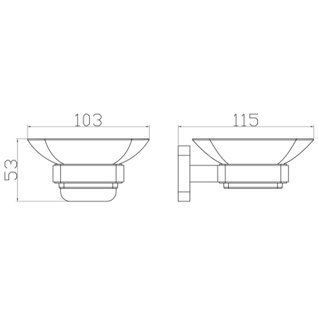 мыльница wonzon & woghand still ww-6622 настенная, хром