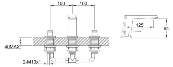 смеситель для раковины belbagno arlie arl-ltf-crm хром