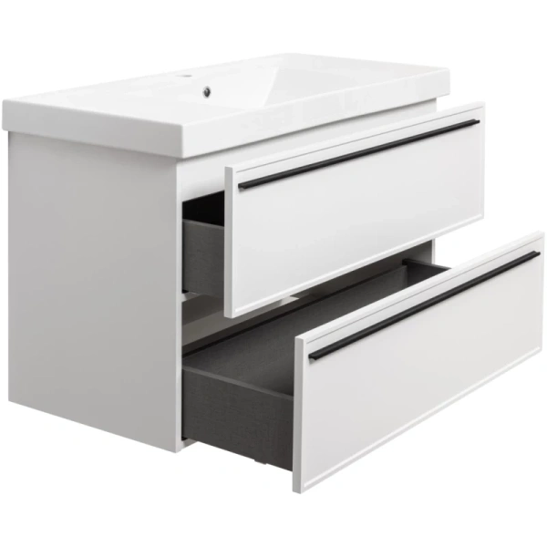 тумба белый матовый 97,6 см la fenice elba twin fnc-01-elb-b-100-2