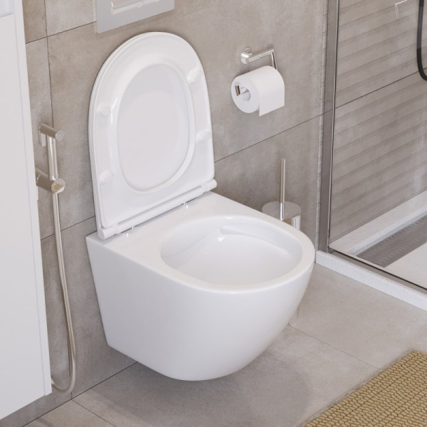 унитаз belbagno uno bb3105chr/sc подвесной, с сиденьем микролифт, цвет белый