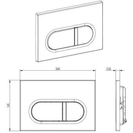 клавиша смыва aquatek kdi-0000042 белая