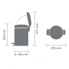 мусорное ведро 3л brabantia newicon 113024