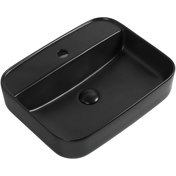 раковина накладная 50 см aquanet soul-2-mb 00273670, черный матовый