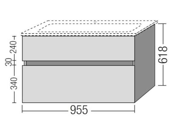 тумба под раковину villeroy & boch verity line 955x482 мм b66000vd песочно-серый матовый