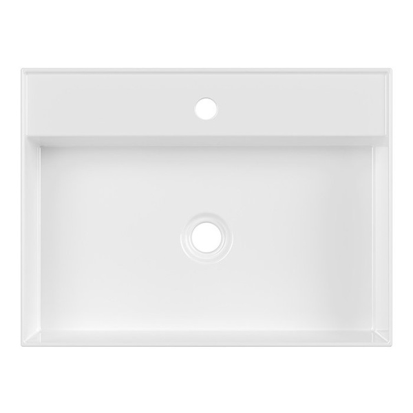 раковина накладная 60 см alice hide 31230101s, цвет белый