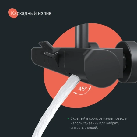 душевая система iddis spahome sphbltki06 260 мм, с термостатом, черный матовый