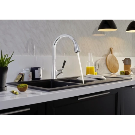 смеситель для кухни jacob delafon malleco e77748-cp, хром