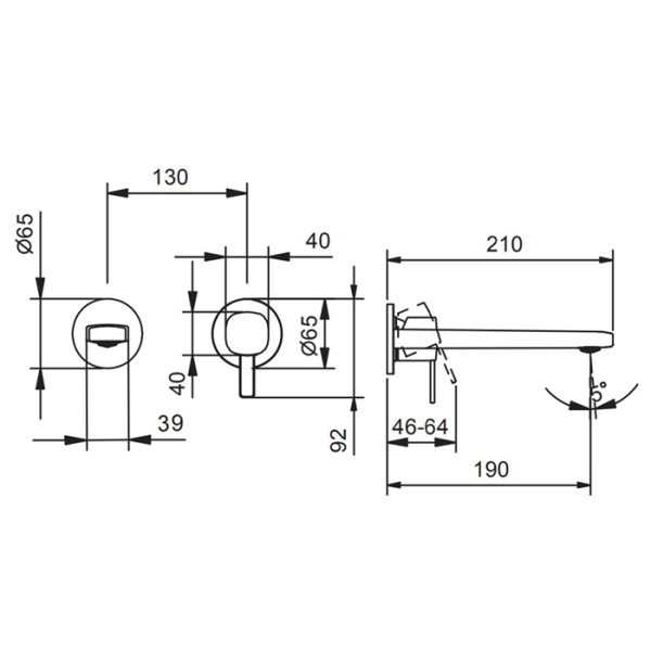 смеситель для раковины встраиваемый fantini lame 24 02 m111b цвет хром смеситель для раковины встраиваемый fantini lame 24 02 m111b цвет хром