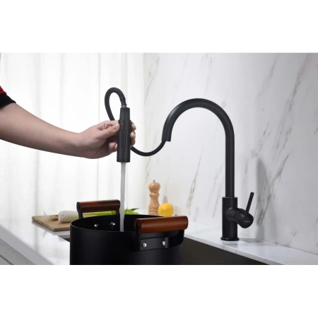смеситель для кухни aquatek европа aq1384mb черный матовый смеситель для кухни aquatek европа aq1384mb черный матовый