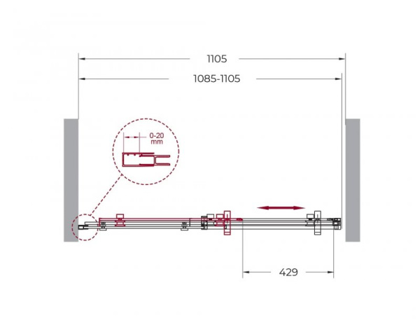 душевая дверь belbagno marino 120 marino-bf-1-120-c-nero профиль черный матовый стекло прозрачное