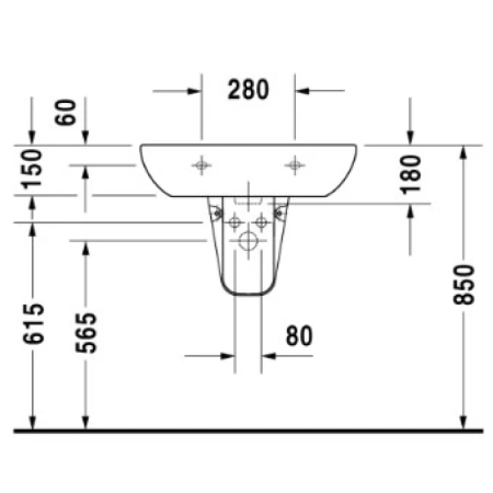 раковина duravit d-code 23106500002 подвесная, овальная, 65х50х18 см, белая